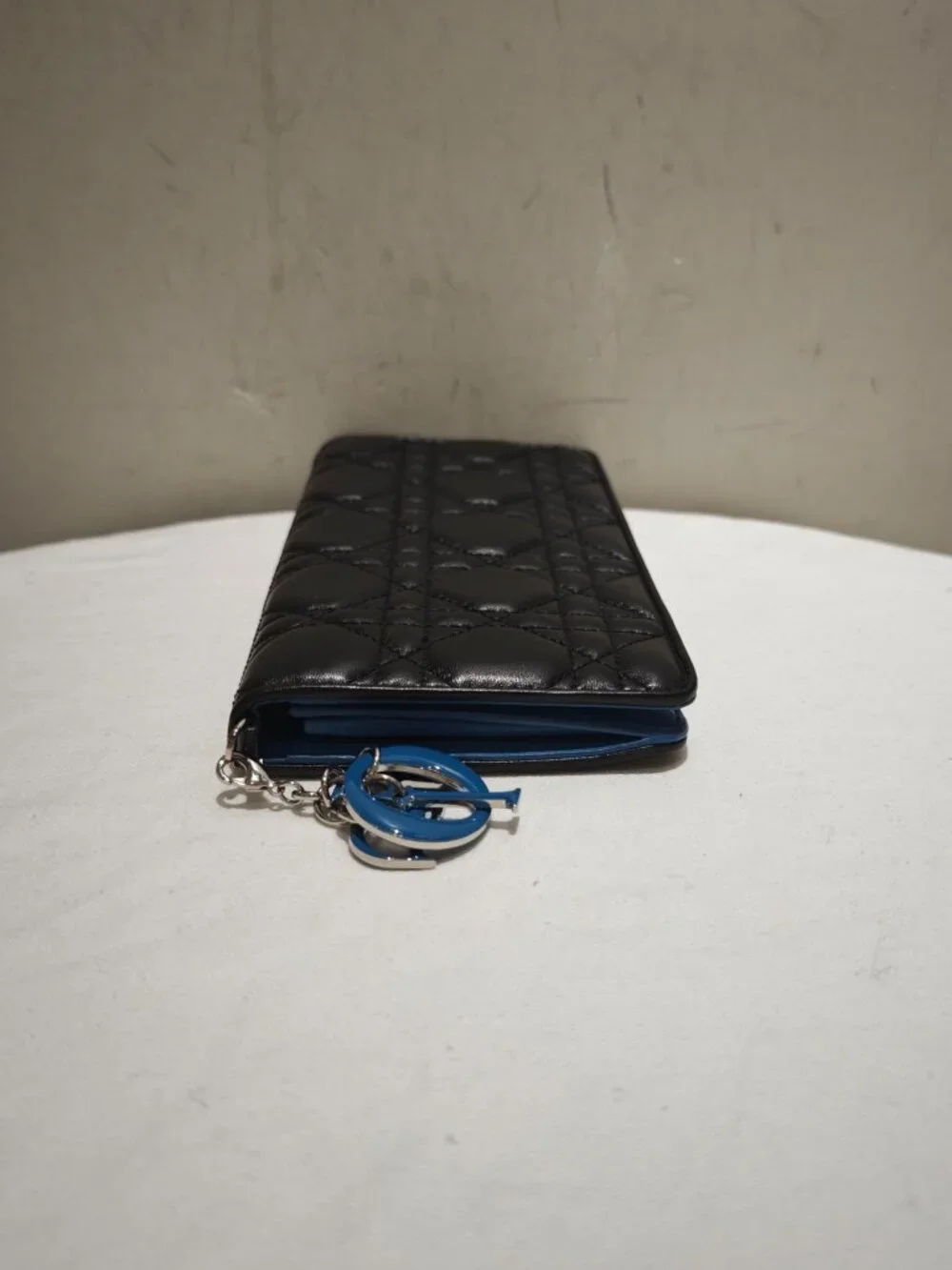 Dior Lady Dior Black Cannage Quilted Lambskin Long Wallet